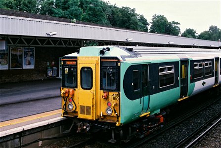 Southern class 455 unit 455 810 at West Croydon platform 3.