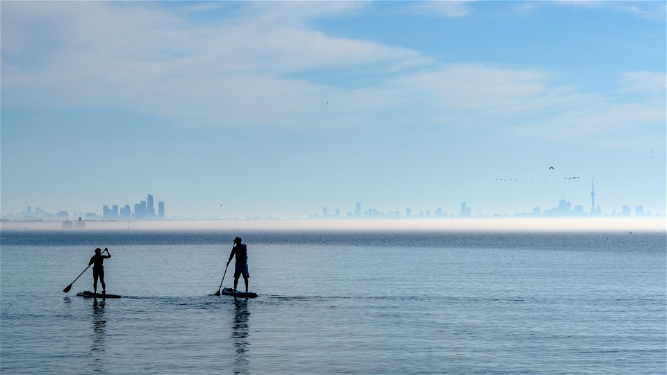 Paddle-boarding Lake Ontario photo