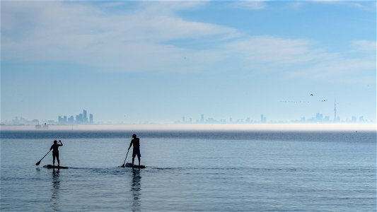 Paddle-boarding Lake Ontario