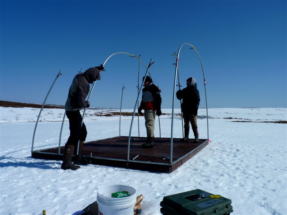 Setting up the weatherport in May