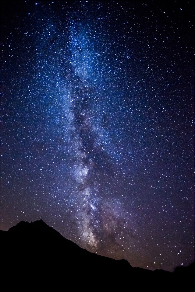 Mountain sky stars