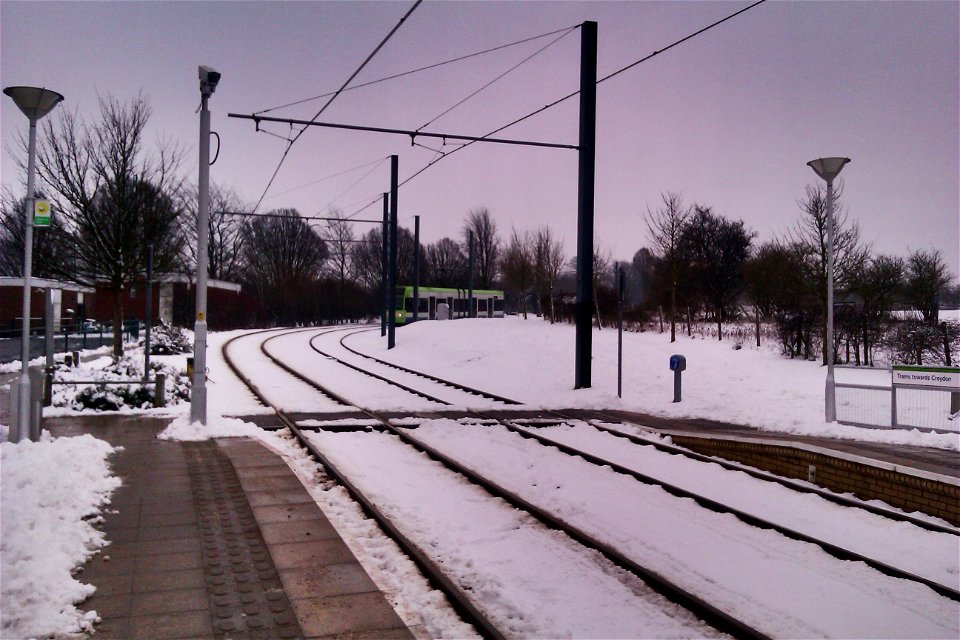 Addington Village Interchange in the snow