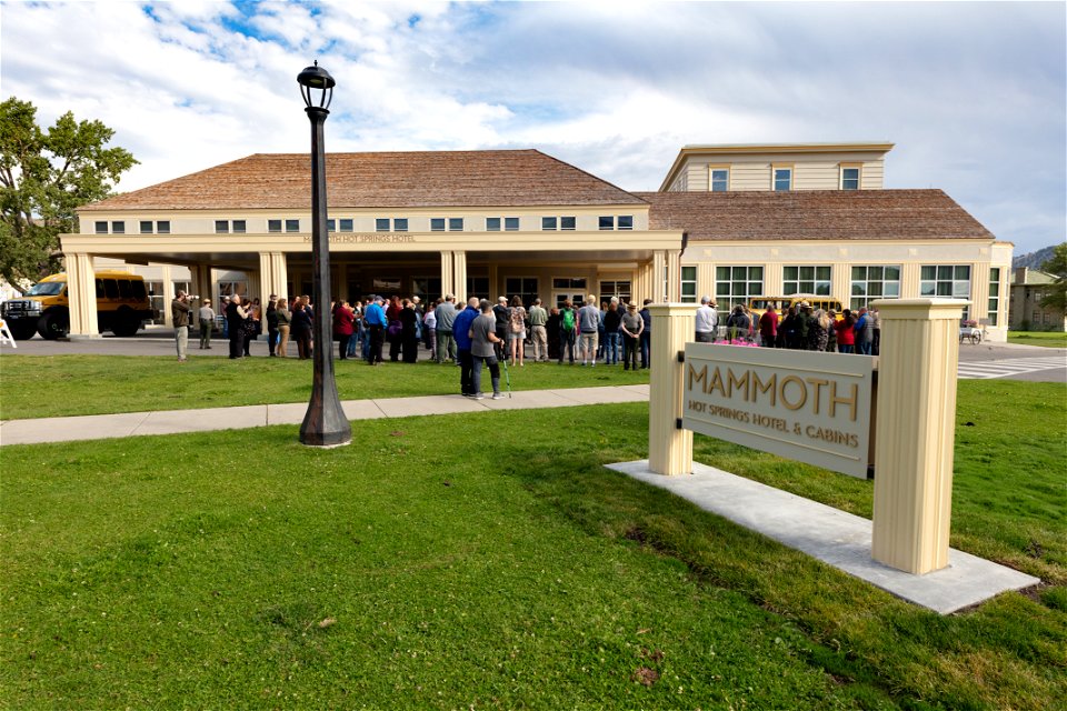 Mammoth Hot Springs Hotel reopening ceremony: during the ceremony