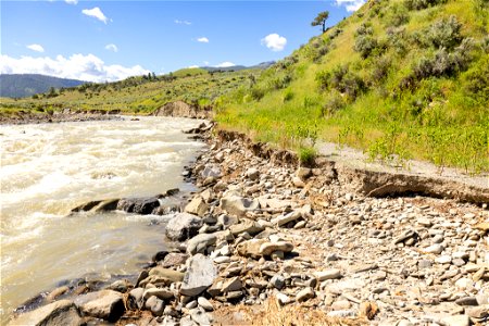 Yellowstone flood event 2022: Boiling River trail washed out photo