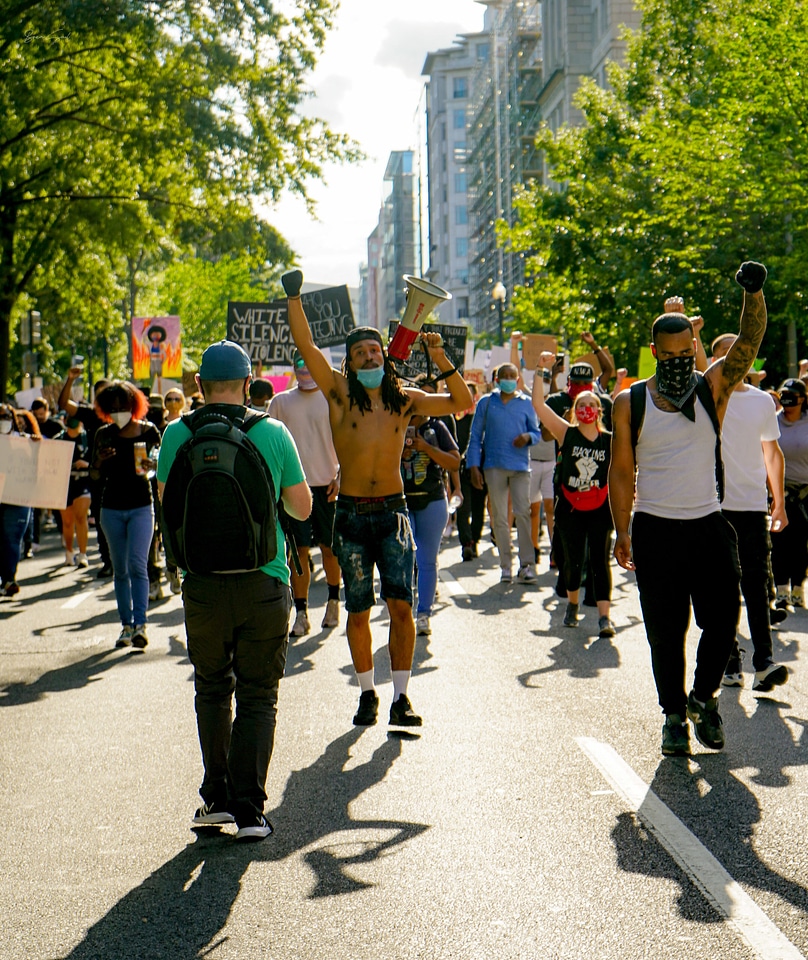 People protesting group