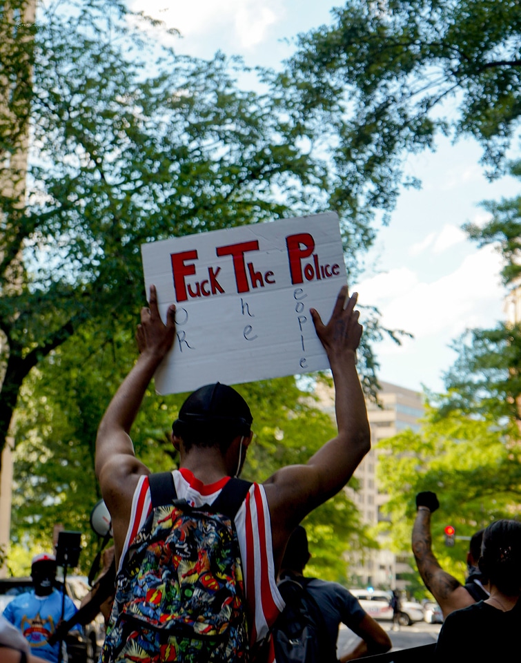 Man protesting protest photo