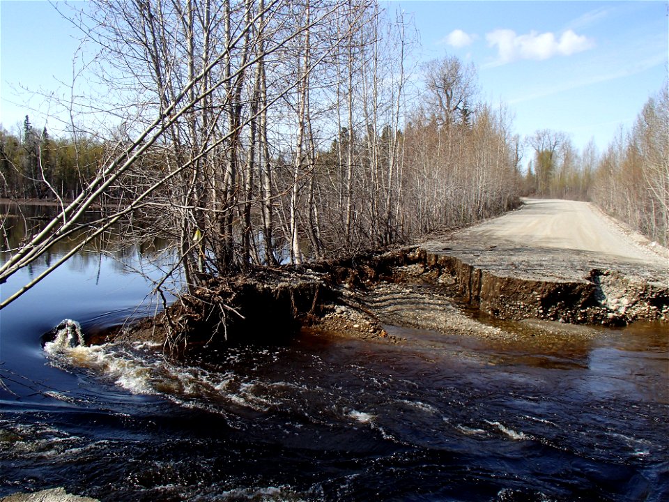 Culvert washout in Tyonek, Alaska