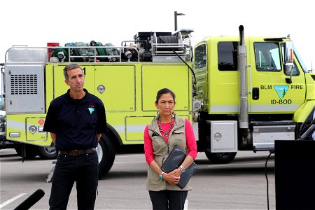 DOI Sec Haaland visiting NIFC 2022 photo