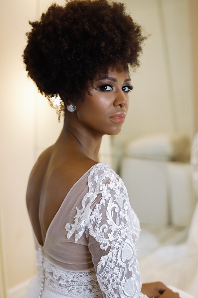 Brides wedding gown