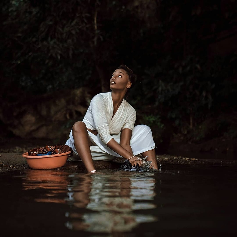 Black woman looking