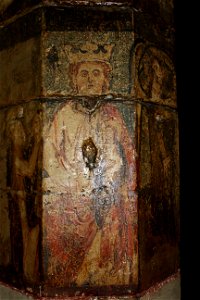 One of the greatest treasures in the church is the painted column featuring ten events in the life of our Lord.  Dating from circa 1306, the column is one of only a few to survive in Britain.
