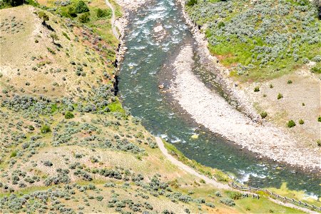 Yellowstone flood event 2022: Boiling River trail washout photo