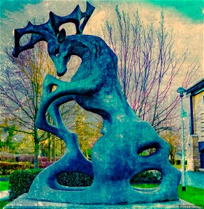The stag, created by sculptor Edward Bainbridge Copnall