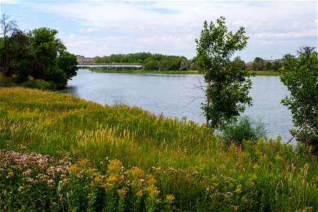 Missouri River behind the Missouri Breaks Interpretive Center, Fort Benton, MT