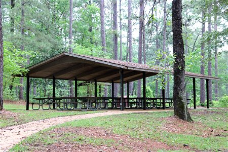 Group pavilion at Stuart Lake - Kisatchie National Forest