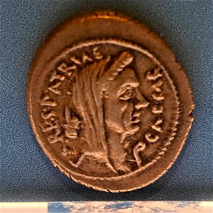 Julius Ceasar Coin Capitoline Museum Rome Italy