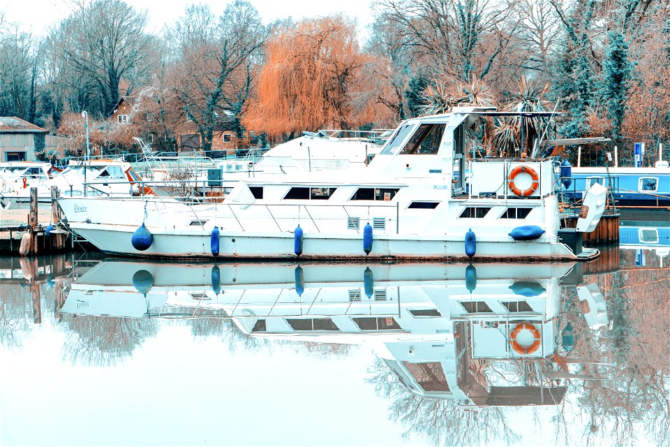 Allington Marina Boat Reflections River Medway
