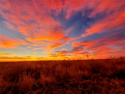 Sunrise over Owen's Bay Lake Andes National Wildlife Refuge South Dakota