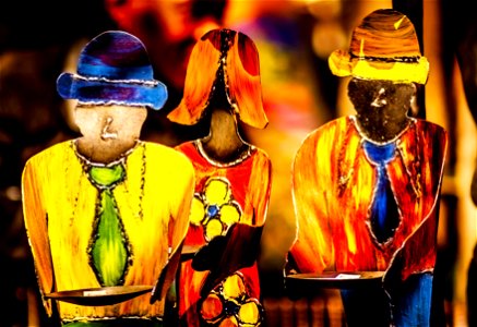 Figures at an African Flea Market