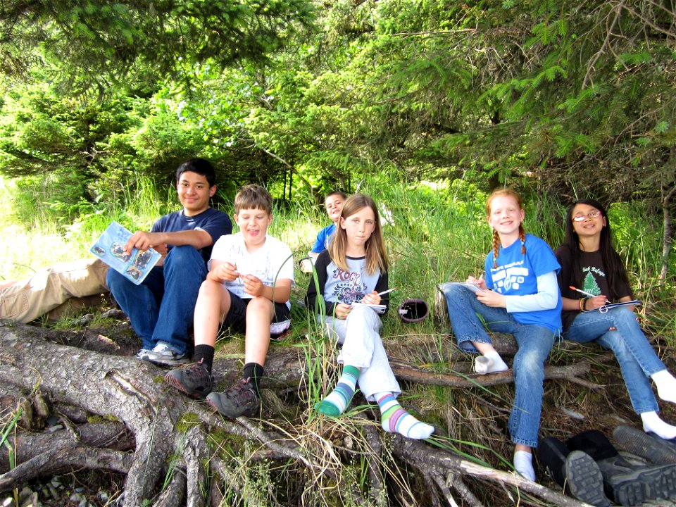 Volunteer Dyllon with Salmon Camp