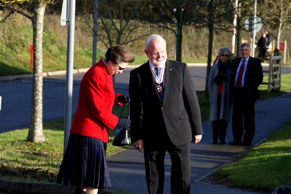 HRH Princess Anne. Princess Royal at Maidstone Hospital. Officially there to open the new Helicopter Pad.