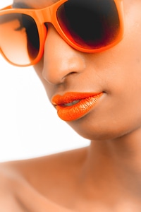 Woman with lipstick photo