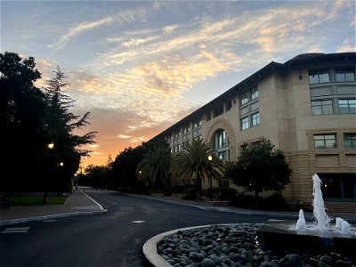Gates Computer Science Building Sunset photo
