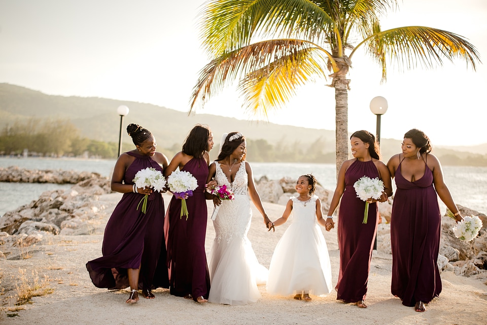 Bride bridal party brides