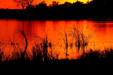 Sunset at the Huron Wetland Management District South Dakota