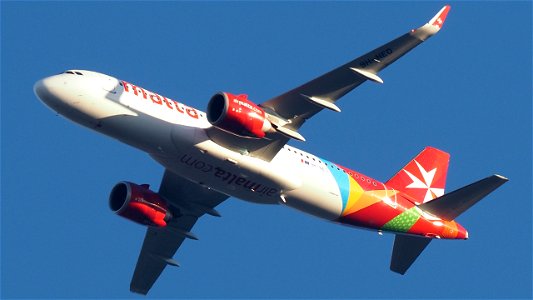 Airbus A320-251N Air Malta 9H-NED from Malta (8500 ft.) photo