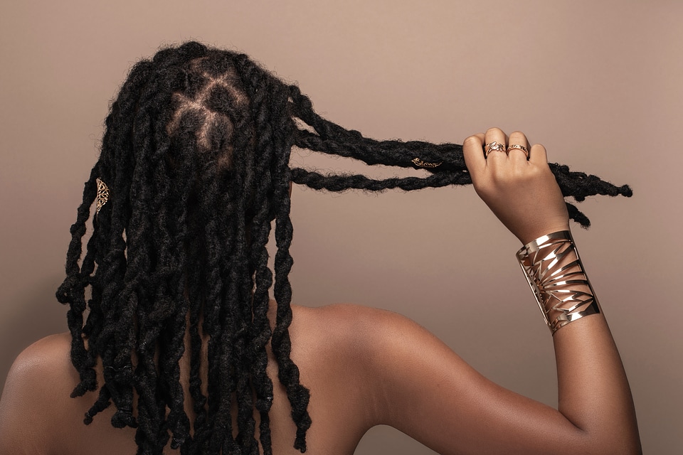 Woman with dreadlocks