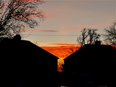 Sunset behind Wheelock, Cheshire.