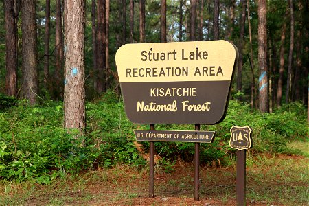 Stuart Lake recreation sign - Kisatchie National Forest photo