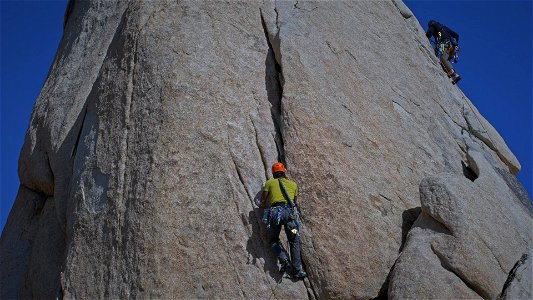 Rock Climbers in Hidden Valley Campground photo