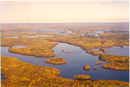 BWCAW from the air in 1969 photo