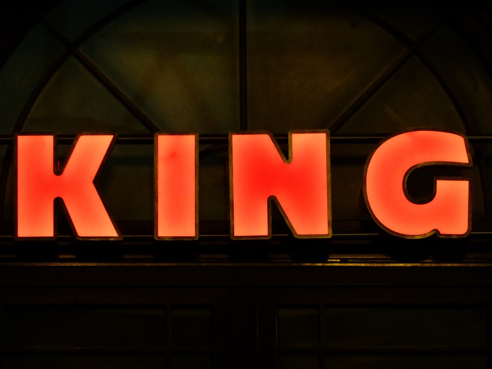 Red shield advertising sign