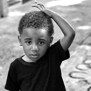 Young boy blackboy