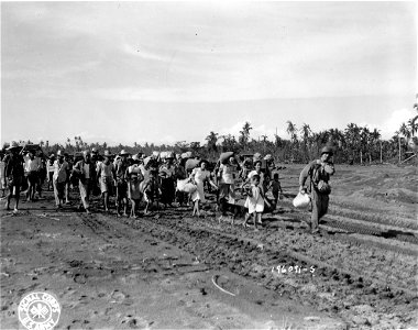 SC 196091-S - Filipinos are evacuated to Dulag, Leyte Island. photo