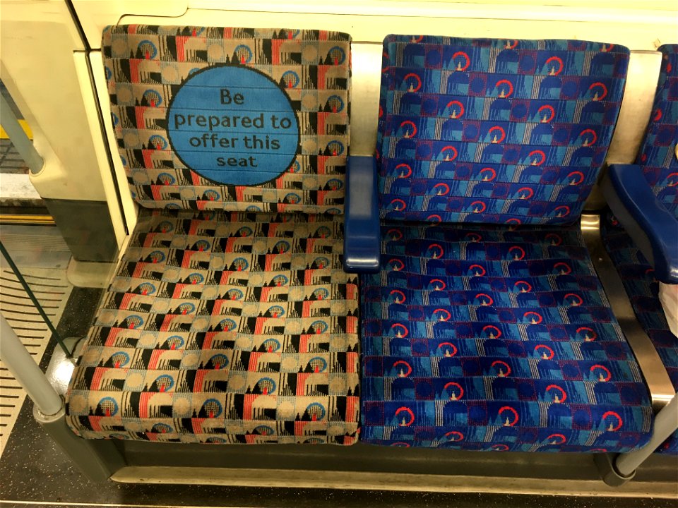 Alternative priority seating on Jubilee Line train