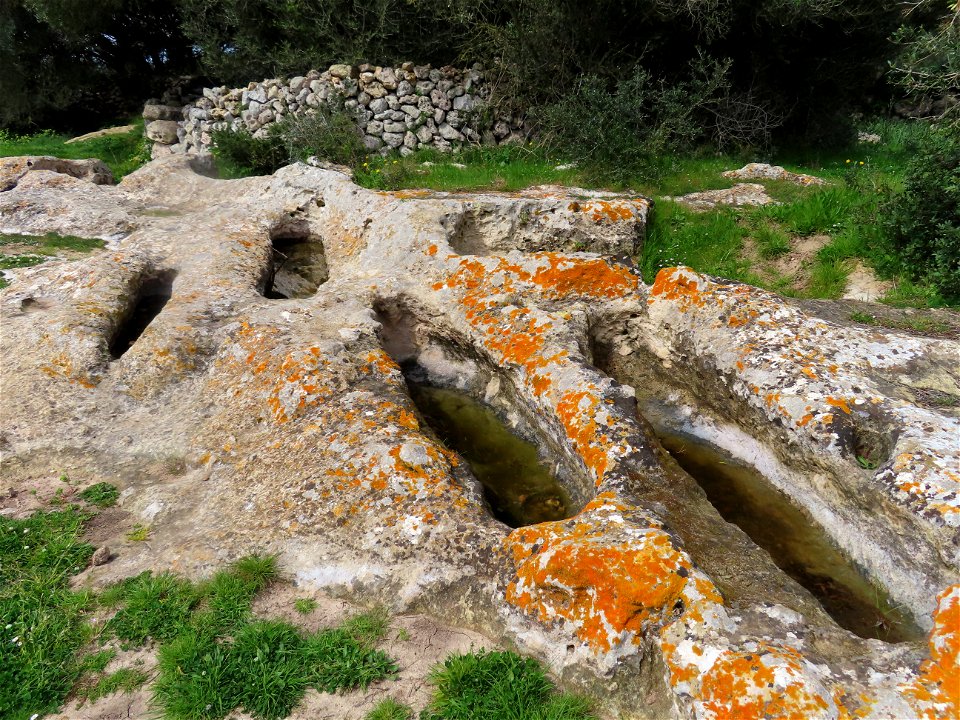 Graves Talaiotic settlement of Torretrencada Menorca Spain