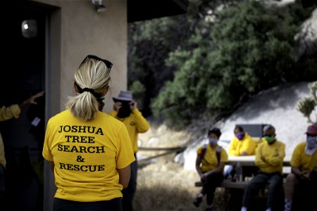 Joshua Tree Search and Rescue team members at Lost Horse Ranger Station photo