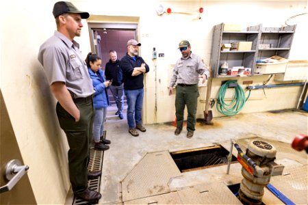 DOI Deputy Secretary Visit: Jason Murphy briefs DOI Deputy Secretary on wastewater operations photo