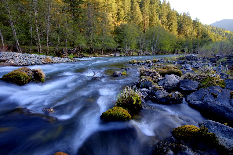 The Trinity River flowing in Northern California in 2009