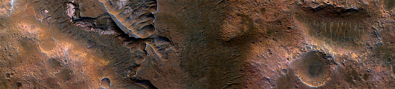 Mars - Light-Toned Layered Deposits within Arda Valles photo
