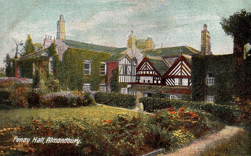 1907 postcard of Fenay Hall, Almondbury