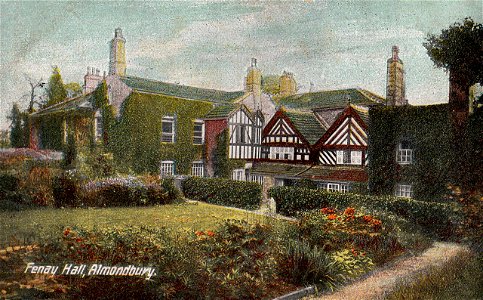 1907 postcard of Fenay Hall, Almondbury