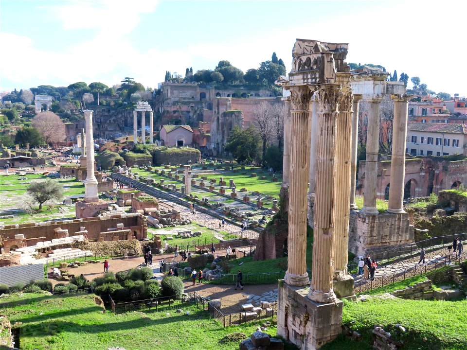 Columns In the Forum from Capitoline Museum Rome Italy