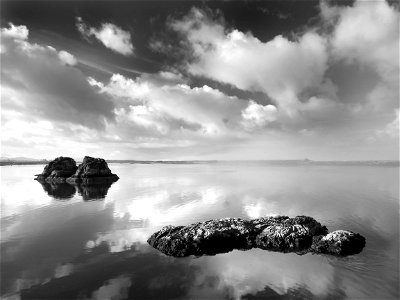 SMITH RIVER MOUTH - BW -04 photo