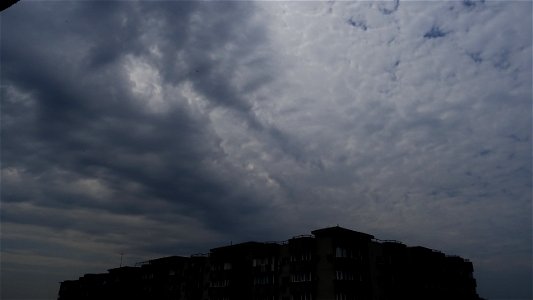 Gray clouds in Calea Vitan