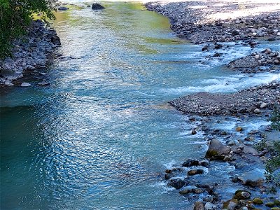 Sauk River from the Clear Creek Bridge, Mt. Baker-Snoqualmie National Forest. Photo by Anne Vassar Sept. 13, 2021.